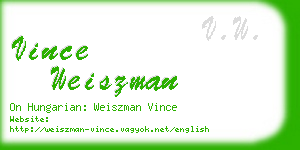 vince weiszman business card
